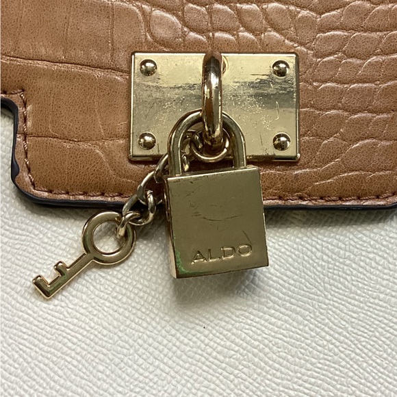 Aldo - Tan and White Crossbody Bag with Adjustable Strap - Picture 2 of 6